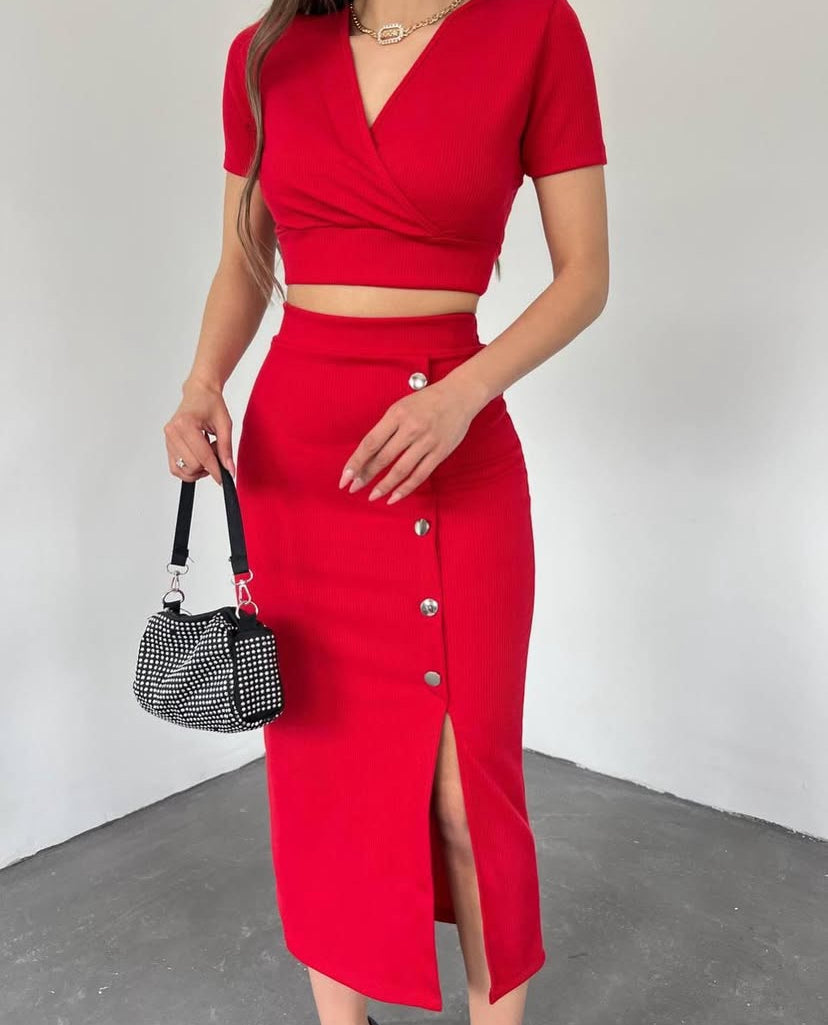 Skirt and crop top set
