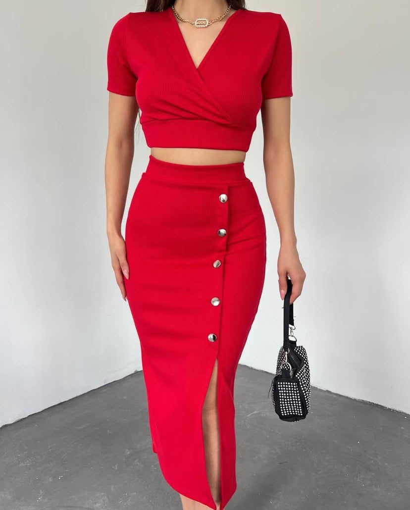 Skirt and crop top set