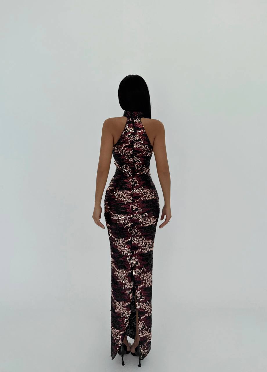 Fuchsia Shion Sequined Dress