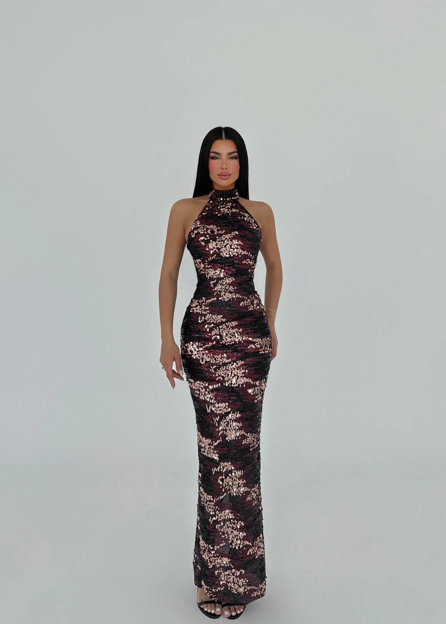 Fuchsia Shion Sequined Dress