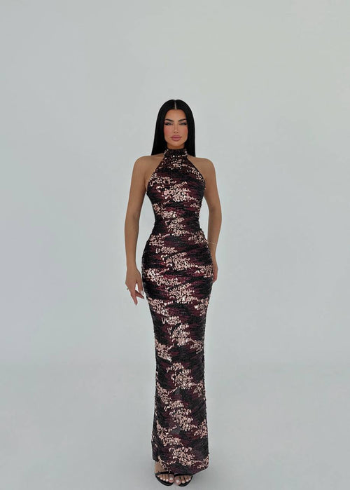Fuchsia Shion Sequined Dress