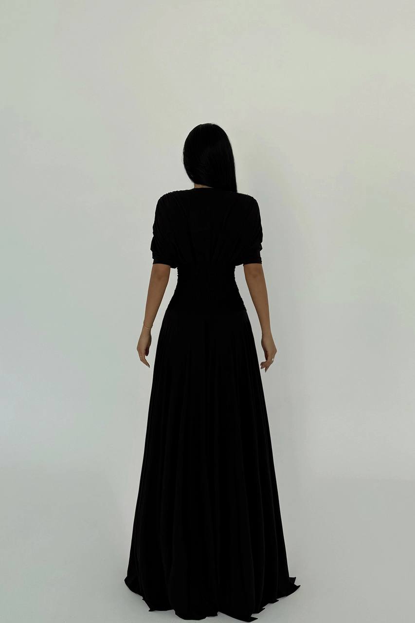 Button Detail Long Dress